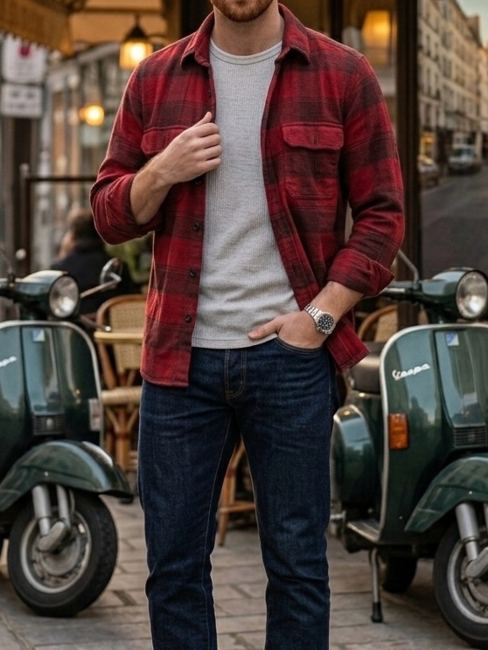 Express Men’s flannel Button-Up Shirt